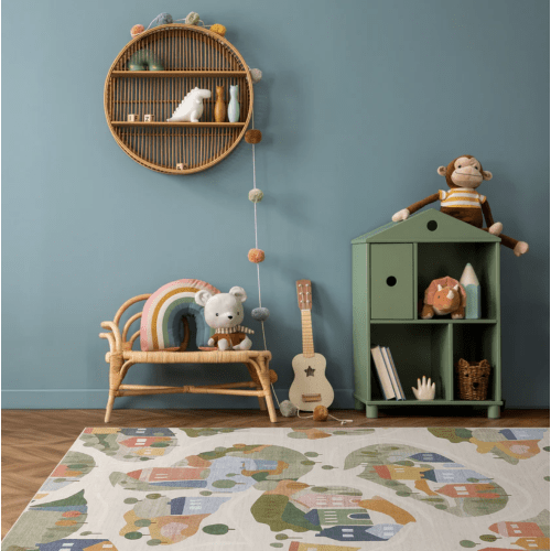 Brooklyn - Sand/Multi - Washable Rug– Tumble