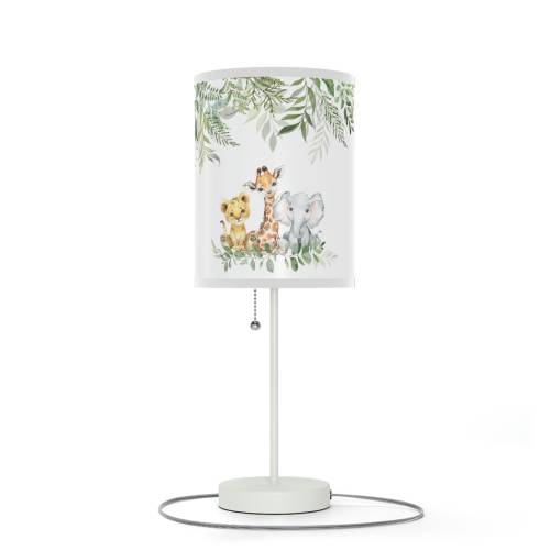 Safari Lamp - Safari Nursery Decor - Safari Animal Bedroom - Elephant Lion Giraffe Lamp - Jungle Animals - Baby Shower Gift