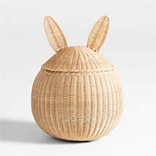 Large Wicker Bunny Floor Storage Basket