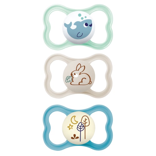 MAM Air Day & Night Pacifiers (3 pack), MAM Sensitive Skin Pacifier 6+ Months, Glow in the Dark Pacifier, Best Pacifier for Breastfed Babies, Baby Boy Pacifiers
