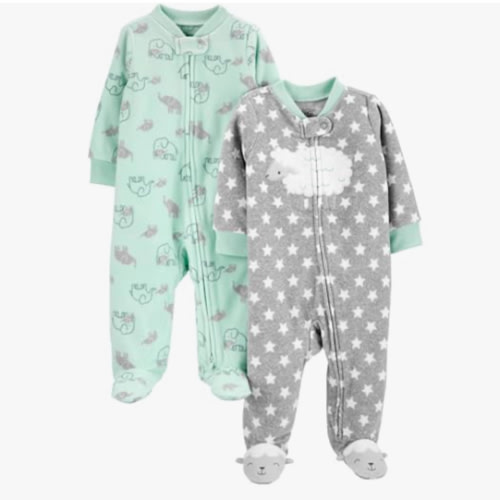 Simple Joys by Carter's Baby 2-Pack Neutral Fleece Footed Sleep and Play
