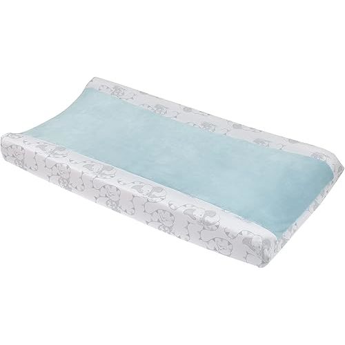 Disney Dumbo Hello Baby Grey and White Super Soft Changing Pad Cover