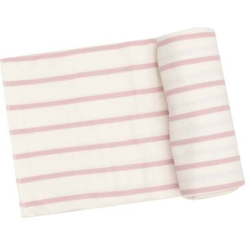 SILVER PINK + SUGAR SWIZZLE RIB SWADDLE BLANKET, Multi