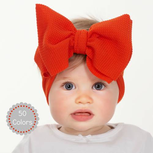 Big Bow Baby Headband, Baby Girl Headwrap, Toddler Hair Bows, Oversized Bow Headband, Baby Turban, Toddler Headwrap, Waffle Bow Headbands.