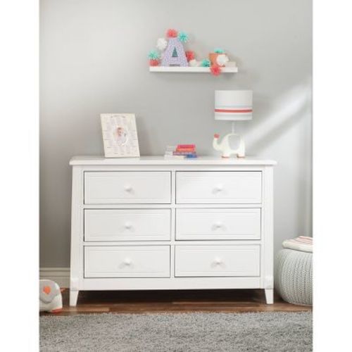 Sorelle Berkley 6 Drawer Double Dresser - White