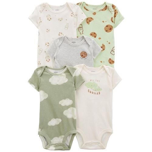 Baby Carter's 5-Pack Milk And Cookies Short Sleeve Bodysuits (9 months)