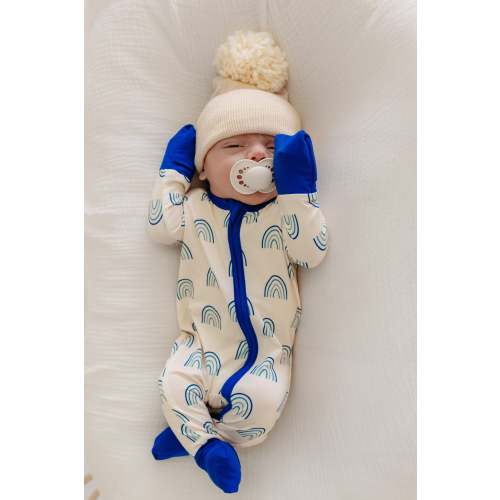 Infant Romper in Blue Rainbows