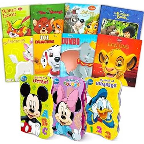 11 Book Set Disney Mickey Mouse Bedtime Stories Bundle for Toddlers 1-3 Kids 3-5 | Bulk Disney Storybook Collection for Young Readers