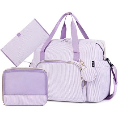 Diaper Tote Bag for Baby 6PCS, Large Mom Hospital Bags with Changing Pad