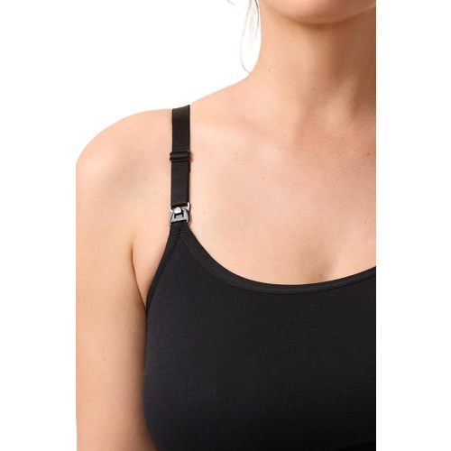 Ingrid & Isabel Nursing & Shaping Cami – Seamless Maternity Tank Top with Adjustable Straps & Easy Breastfeeding Access