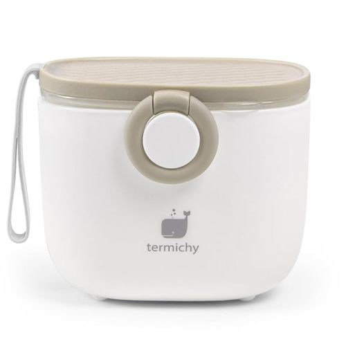 Termichy Baby Formula Dispenser, Portable Formula Dispenser Container with Scoop and Carry Handle for Travel Outdoor Activities for Baby Infant, 500ml - M-Warm Grey - 8.8 OZ (250 g)