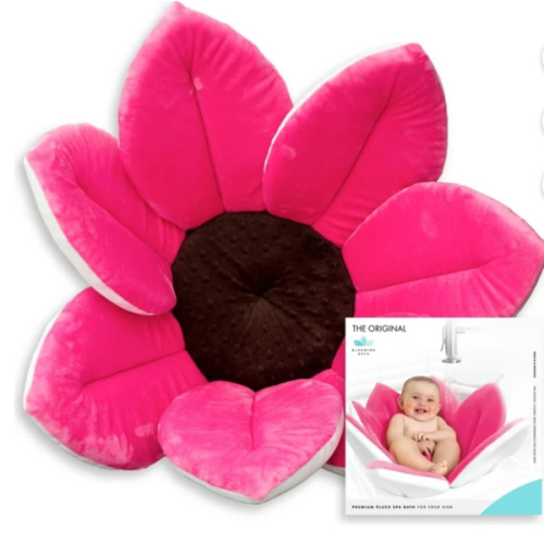 Blooming Bath 7 Petal Flower Baby Bath Seat for Sink - Hot Pink