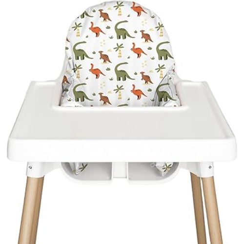 Nibble and Rest Highchair Insert Cover, Compatible for IKEA Antilop Highchair, High Chair Accessories Stain-Proof and Wipeable Insert Cover (Cushion NOT Included)(Dinosurdays)