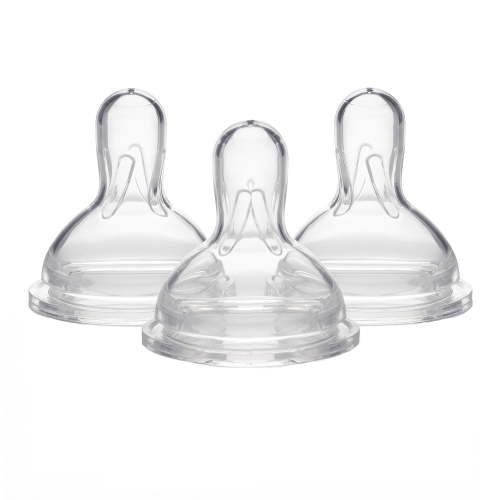 Medela Wide Base Slow-Flow Spare Nipples, 3-Pack