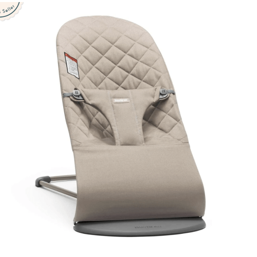 BabyBjörn Bouncer Bliss | Color: Sand gray | Style: Woven, Classic quilt
