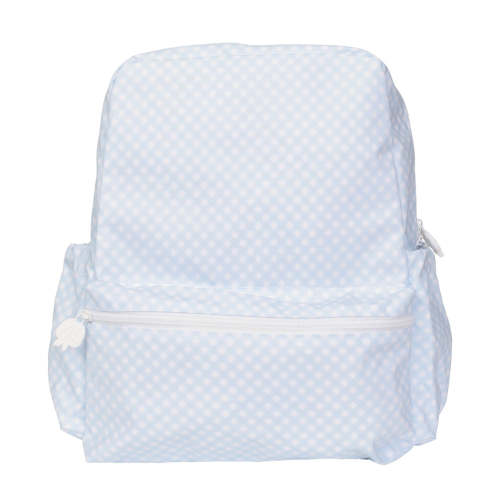 Blue Gingham Large Backpack
– Over The Moon