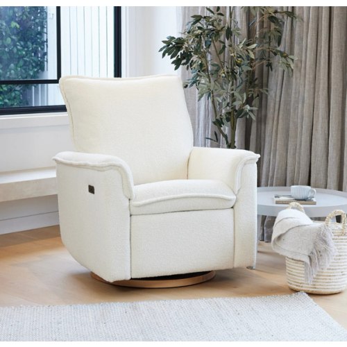 Louie Electric Recliner Glider Nursery Chair in Coconut Teddy | IL Tutto | iL Tutto