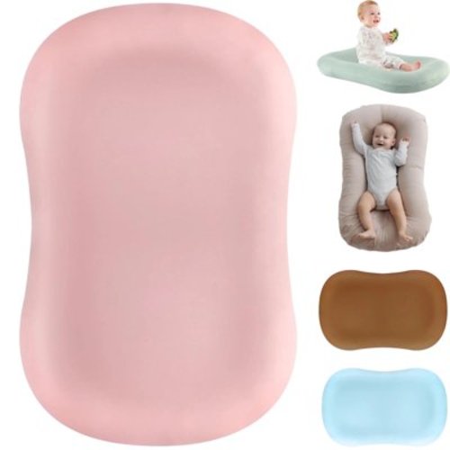 Gofinoday Baby Lounger Pillow , Portable Infant lounger, Soft Cotton Breathable Pillow for 0 12 Months Boys and Girls,Newborn Gifts