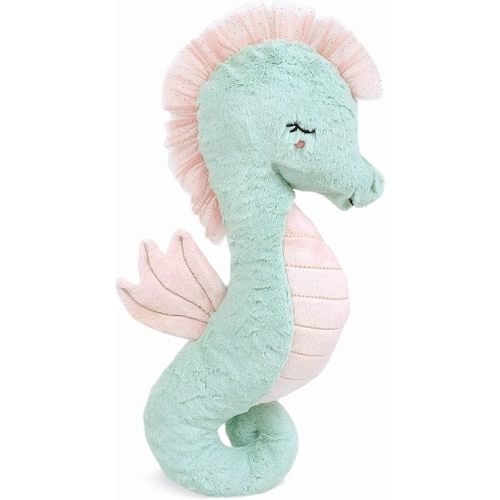 MON AMI Shelley The Seahorse Stuffed Animal, 1 Pc, Green - 18', Use as Toy or Nursery Room Décor, Great Gifts for Kids of All Ages, Ocean Animals