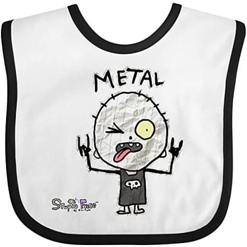inktastic Metal Face Baby Bib - Gus Fink Studios