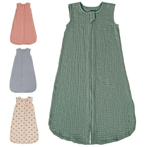 Beavtaens Baby Sleep Sack , Muslin Baby Wearable Blanket, with 2-Way Zipper, 6-12 Months (Medium)