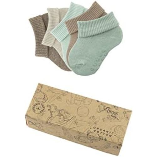 BROSS Unisex Baby Socks&Organic Cotton Baby Socks&Baby Girl Socks&Baby Boys Socks 5 pair socks& Newborn&Infant&Toddler