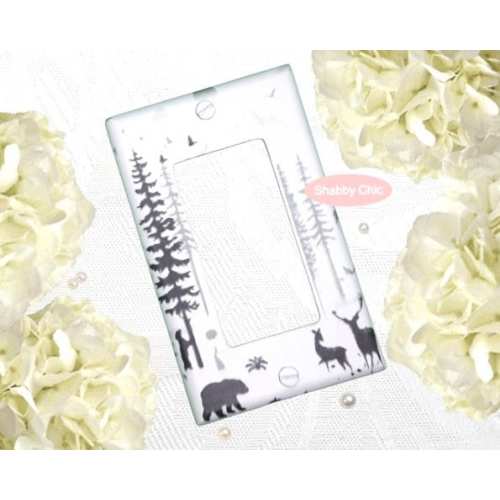 Woodlands Light Switch, Woodlands Nursery Decor, Woodland Kids Decor, Baby Room Decor Woodland, Nursery Woodland Decor