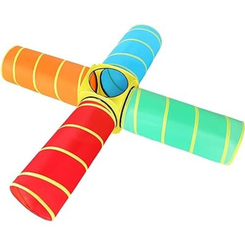 Amazon.com: Moncoland Kids Play Tunnel Tent for Toddlers, 5 PCS Colorful Pop Up Crawl Tunnel Toy Baby or Pet, Collapsible Gift Boy and Girl Indoor Outdoor Game (4-Way Crawl Tunnel) : Toys & Games