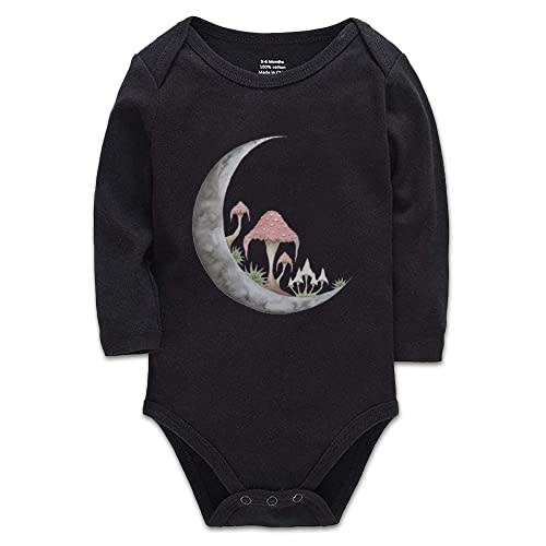 YCICIVDee Mushroom Moon Baby Bodysuit -Newborn Infant Baby Bodysuit Long Sleeve 0-24 Months White