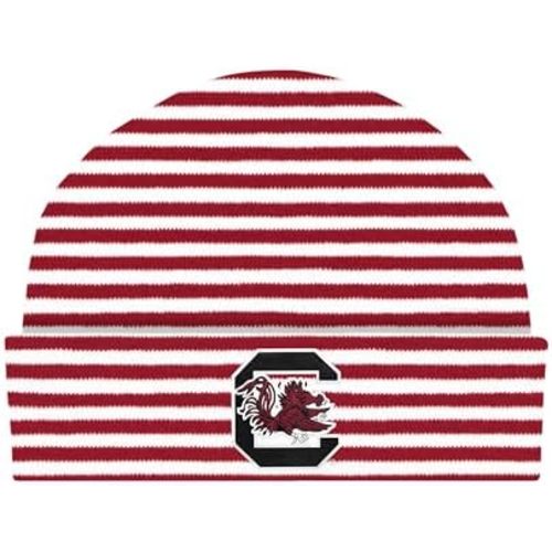 College Baby NCAA Striped Knit Cap – 100% Cotton – Unisex, (0-3 Months)