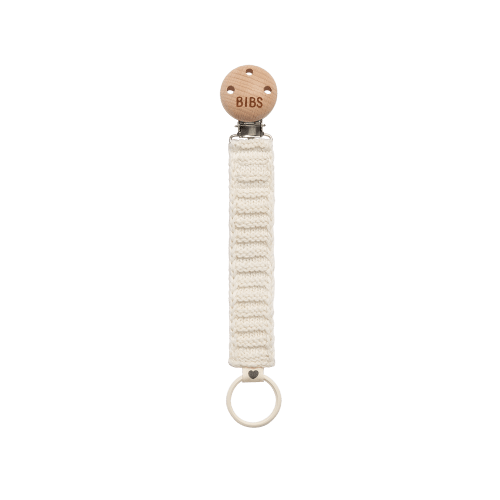Pacifier Clip Knitted - Ivory