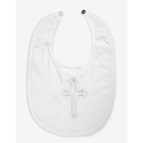 Elegant Baby Christening Bib Boy - Spoiled Sweet Boutique - Spoiled Sweet Boutique