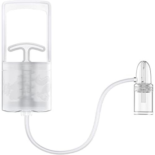Nasal Aspirator for Baby and Toddler Nose Clearing with Hand Pump and Non-Invasive Tip for Quick, Quiet Suction, Clear Clogged Passages & Boogers, Co-Branded with CHIBOJI (2 Fingers Handle)
