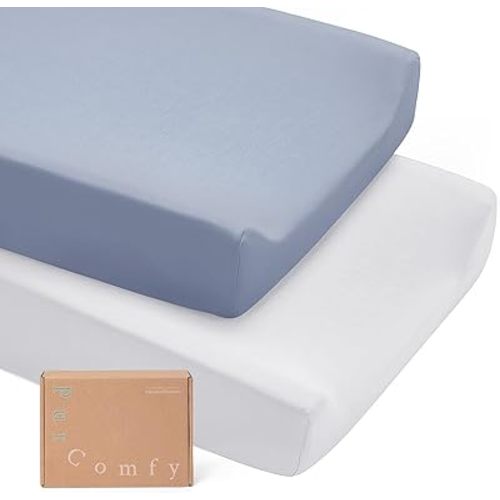 Supersoft Diaper Changing Pad Covers, 2-Pack Premium Bamboo Viscose Change Table Pad Covers for Baby Girls and Boys, Hypoallergenic Stretchy Changing Table Cover Sheets