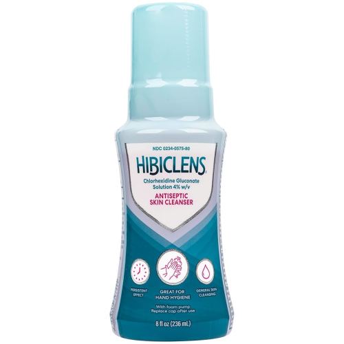 Hibiclens – Antimicrobial and Antiseptic Soap and Skin Cleanser – 8 oz with Foaming Pump – for Home and Hospital – 4% CHG