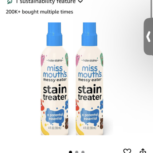 Miss Mouth's Messy Eater Stain Treater Spray - 4oz 3 Pack Stain Remover - Newborn & Baby Essentials - No Dry Cleaning Food, Grease, Coffee Off Laundry, Underwear, Fabric