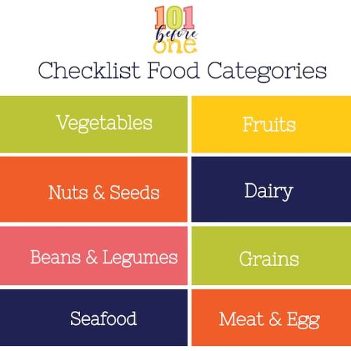 101 Foods Checklist Fridge Magnet for Baby Led Weaning From - Etsy