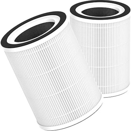 2-Pack KILO True HEPA Replacement Filter Compatible with Afloia Purifier KILO and KILO PRO, MIRO and MIRO PRO, and MORENTO Purifier Kilo/MR-Kilo, 360°3-Stage Filtration