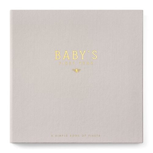 Lucy Darling Baby Memory Book – Honey Bee | Luxury Baby First Year Book & Photo Album | Gender Neutral Keepsake Journal for Milestones, Memories & Photos | Thoughtful Pregnancy Gift