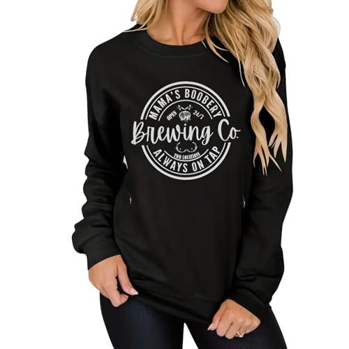 AEARGIV Women Causal Maternity Nursing Sweatshirt Comfort Friendly Zip Breastfeeding Pullover Tops Mama's Boobery Sweater