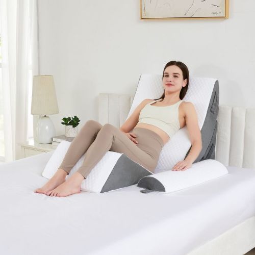 4-Piece Support Wedge Pillow Set with High Density Foam by Sweet Home Collection®
