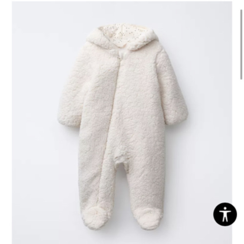 POLAR FLEECE ROMPER - Ecru | ZARA United States