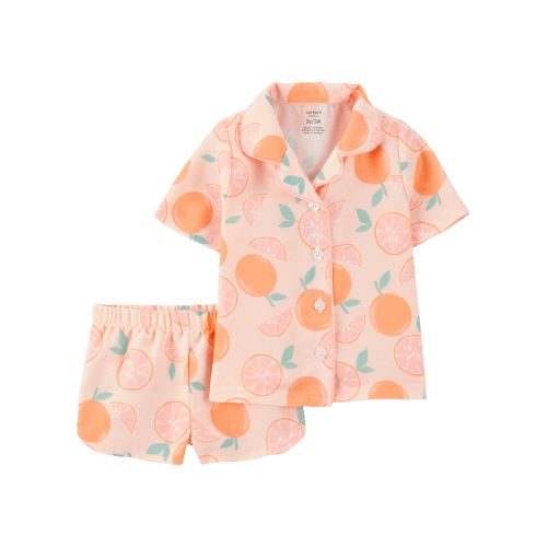 Toddler Girl Orange Print 2-Piece Pajamas - Pink - Carter's | Carter's