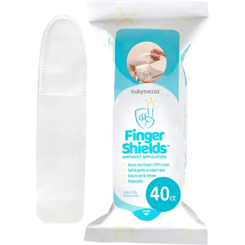 Baby Brezza Finger Shields - Mess Free Diaper Rash Cream Applicator – Keeps Fingers & Nails 100% Clean – No More Cleaning Butt Paste Spatula. Perfect for Travel, Newborn + Baby Shower Gifts, 40CT