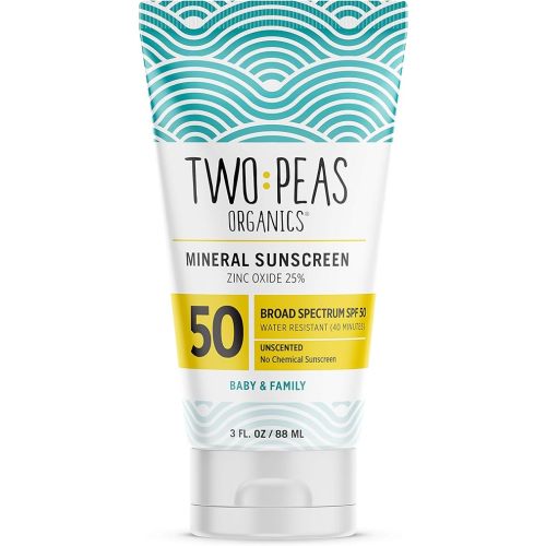 SPF 50 Sunscreen Lotion, 3oz | All Natural Organic, Coral Reef Safe, Baby, Kid & Family Friendly