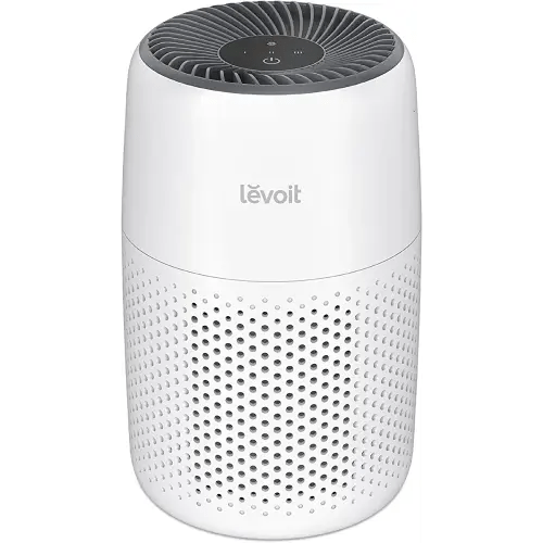 LEVOIT Air Purifiers for Bedroom Home, 3-in-1 Filter Cleaner with Fragrance Sponge for Sleep, Smoke, Allergies, Pet Dander, Odor, Dust, Office, Desktop, Portable, HEPA at Speed Ⅰ, Core Mini-P, White