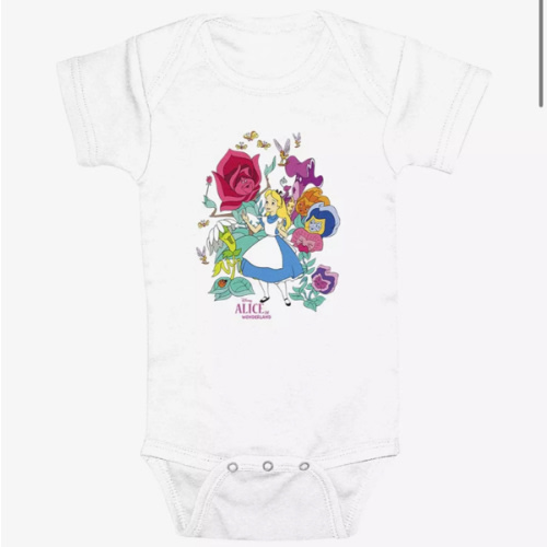Disney Alice In Wonderland Classic Floral Forest Infant Bodysuit - WHITE | BoxLunch