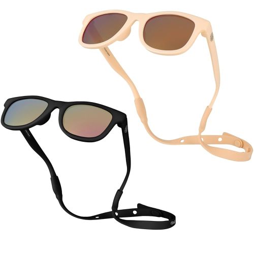 Polarized Baby Sunglasses With Strap - Unbreakable Flexible Infant Sunglasses For Toddlers Newborns 0-24 Months