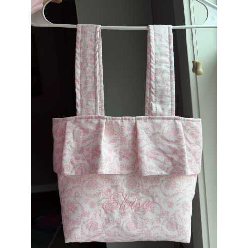 Handmade Quilted Stroller Bag | Custom Fabric Stroller Organizer | Snap-On Baby Bag | Cotton Stroller Caddy