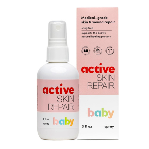 Amazon.com: Active Skin Repair Natural, Non-Toxic, No Sting Baby Spray First Aid Safe For Use on Diaper Rash, Baby Acne, Eczema, Cuts, Wounds, Scrapes, and Other Skin Irritations (3 oz. Spray) : Health & Household